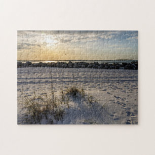 Destin Beach Floride Jetty Sunset Jigsaw Puzzle