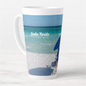 Destin Chaises Floride Et Umbrella Latte Mug (Angle gauche)