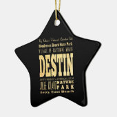 Destin City of Florida Typography Art Keramisch Ornament (Links)