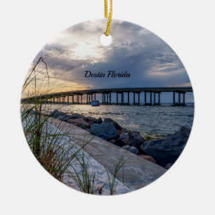 Destin East Pass Sunset Cirkel Ornament