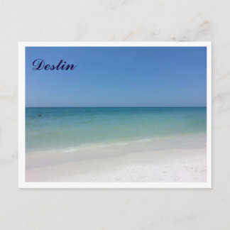 Destin FL witte stranden en helder blauw water. Briefkaart
