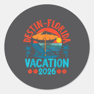 Destin Florida 2026 Familievakantie Strand Zomer V Ronde Sticker
