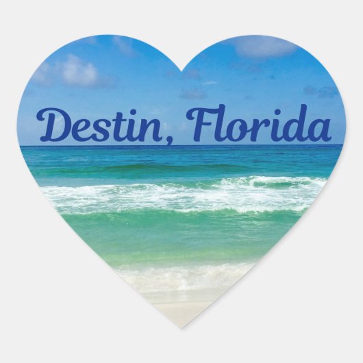 Destin Florida Beach foto Hart Sticker (Voorkant)