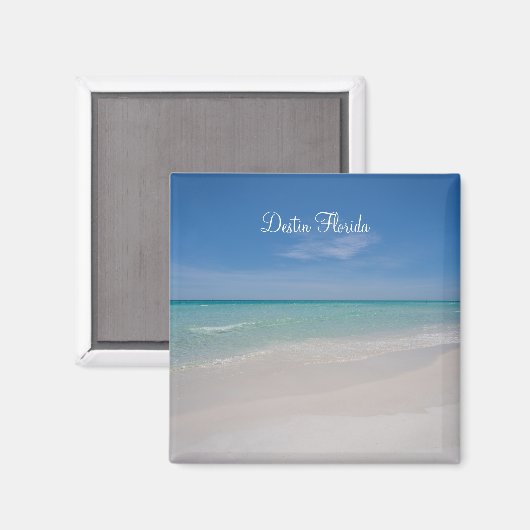 Destin Florida Beach Square Magnet Magneet (Voorkant / Achterkant)