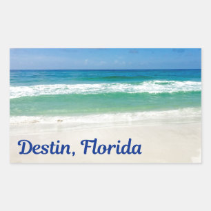 Destin Florida Blue Beach Rechthoekige Sticker