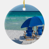Destin Florida Chaises Et Umbrella Circle Ornement (Dos)