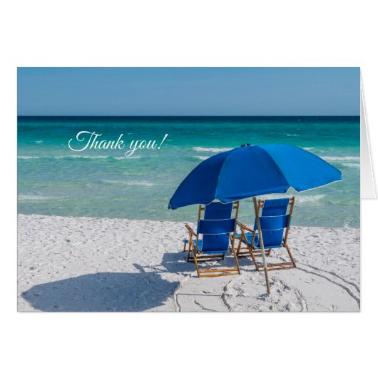 Destin Florida Chaises Et Umbrella Merci Carte U (Devant Horizontal)
