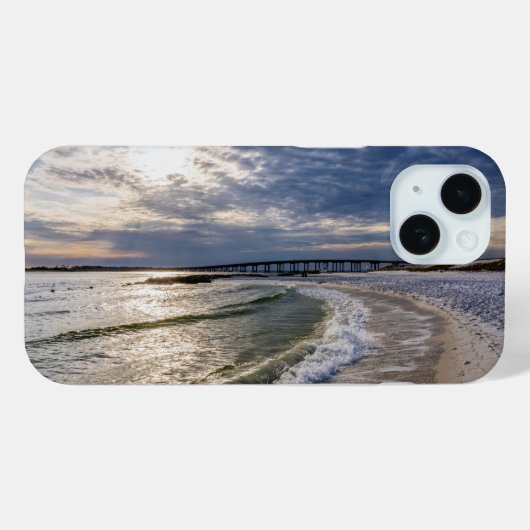 Destin Florida Soir Vagues coque iphone (Verso (horizontal))
