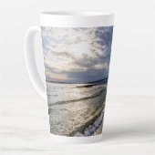 Destin Florida Soirée Vagues Latte Mug (Angle gauche)