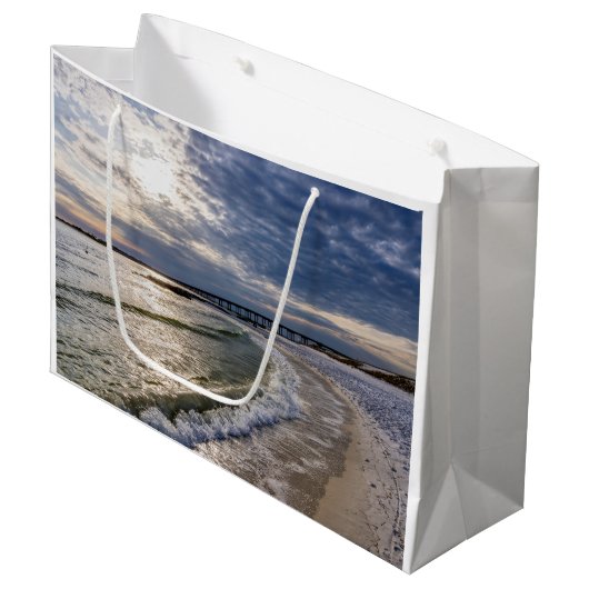 Destin Florida Soirée Vagues Sac cadeau (Devant Angle)