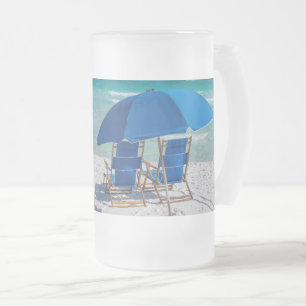 Destin Florida stoelen en paraplu Frosted Mok