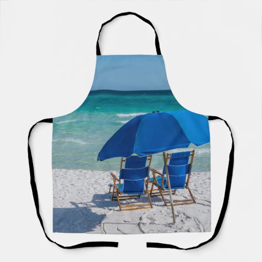 Destin Florida stoelen en paraplu Schort (Voorkant)