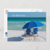 Destin Florida Stoelen En Parasol Beterschap Briefkaart (Voorkant / Achterkant)