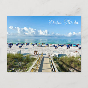 Destin Florida  strand parasols Fotografie Briefkaart