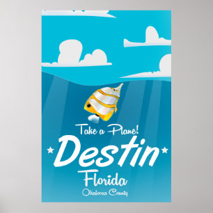 Destin Florida vintage poster. Poster