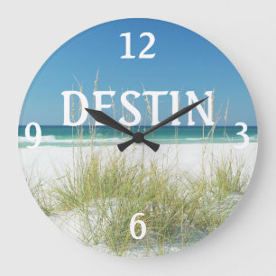 DESTIN Florida Zee Oats Beach Wall Clock Grote Klok