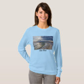 Destin Floride Soir Vagues Manche Longue Tshirt (Devant entier)
