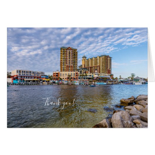 Destin Harbour Boardwalk Carte de remerciements (Devant Horizontal)