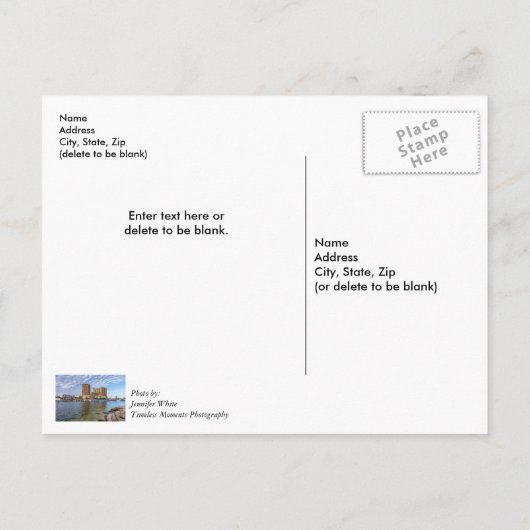 Destin Harbour Boardwalk Dank u Briefkaart (Achterkant)