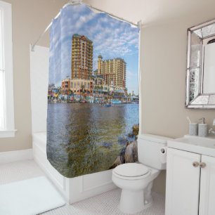 Destin Harbour Boardwalk Douche rideau