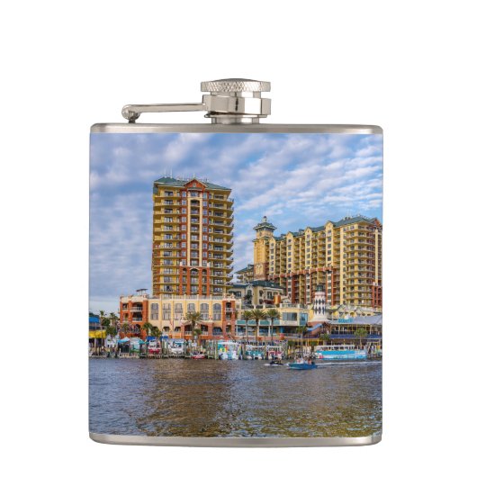 Destin Harbour Boardwalk Flask Heupfles (Voorkant)
