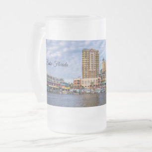 Destin Harbour Boardwalk Frosted Beer Mug