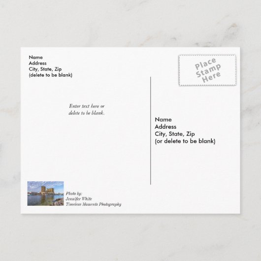 Destin Harbour Boardwalk Penser À Vous Carte Posta (Dos)