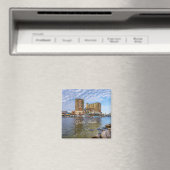 Destin Harbour Boardwalk Square Magnet Magneet (Insitu (Vaatwasser))