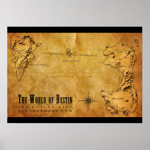 Destin-kaart Poster