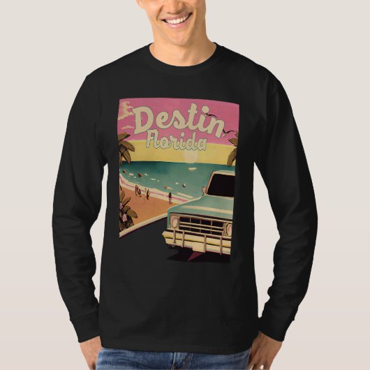 Destin Retro Beach Vacation Graphics Destin Florid T-shirt (Voorkant)