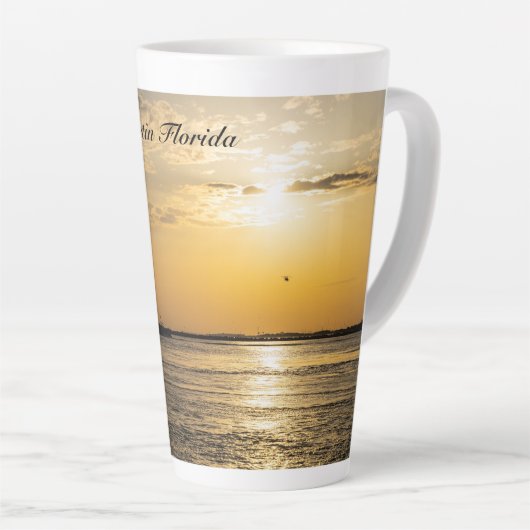 Destin Sunset And Helicopters Latte Mug (Angle droit)