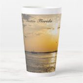 Destin Sunset And Helicopters Latte Mug (Devant)