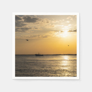 Destin Sunset En Helikopters Papieren Servetten