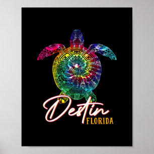 Destin Tie Dye Zeeschildpad Florida Matchende Fami Poster