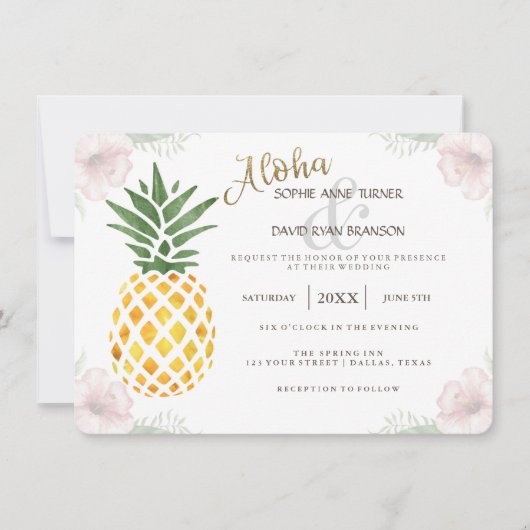 Destination Aloha Tropical Beach Invitation de mar (Devant)