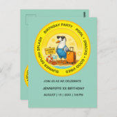 destination amusante et ensoleillée invitation de  (Devant / Derrière)