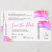 Destination Anniversaire Carte d'embarquement Enre (Devant / Derrière)