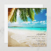 Destination Beach Wedding Aankondiging (Voorkant / Achterkant)