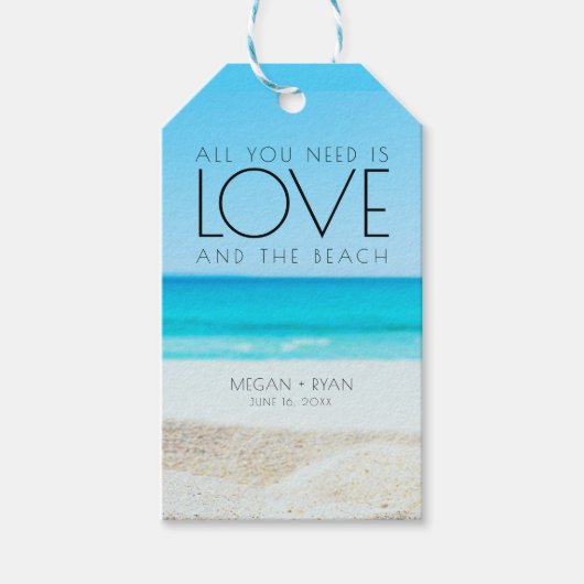 Destination Beach Wedding Cadeaulabel (Voorkant)