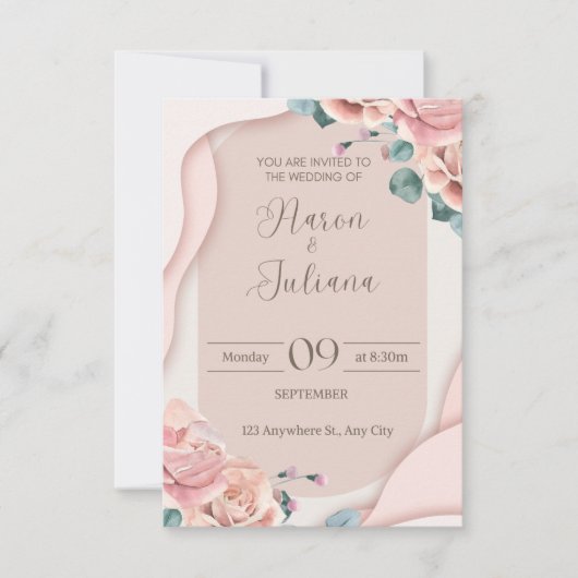 Destination Beach Wedding Invitation (Devant)