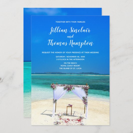 Destination Beach Wedding - Kaart (Voorkant / Achterkant)