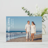 Destination Beach Wedding Photo Save The Date (Debout devant)