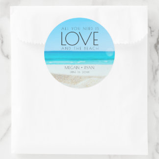 Destination Beach Wedding Ronde Sticker