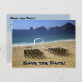 Destination Beach Wedding Save the Date Briefkaart (Voorkant / Achterkant)