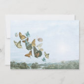 Destination Butterfly and Palm Tree Wedding Invite Kaart (Achterkant)