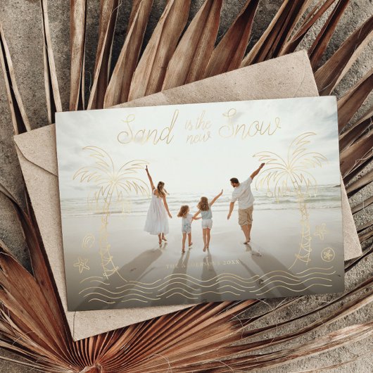 Destination Carte de Noël Sable est la nouvelle ne