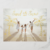 Destination Carte de Noël Sable est la nouvelle ne (Recto)