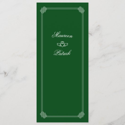 Destination d'aquarelle : Menu de l'Irlande (Dos)