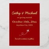 Destination de carte rouge mariage chinois enregis (Verso)