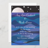 Destination de la plage de Under Stars Faire-part (Devant / Derrière)